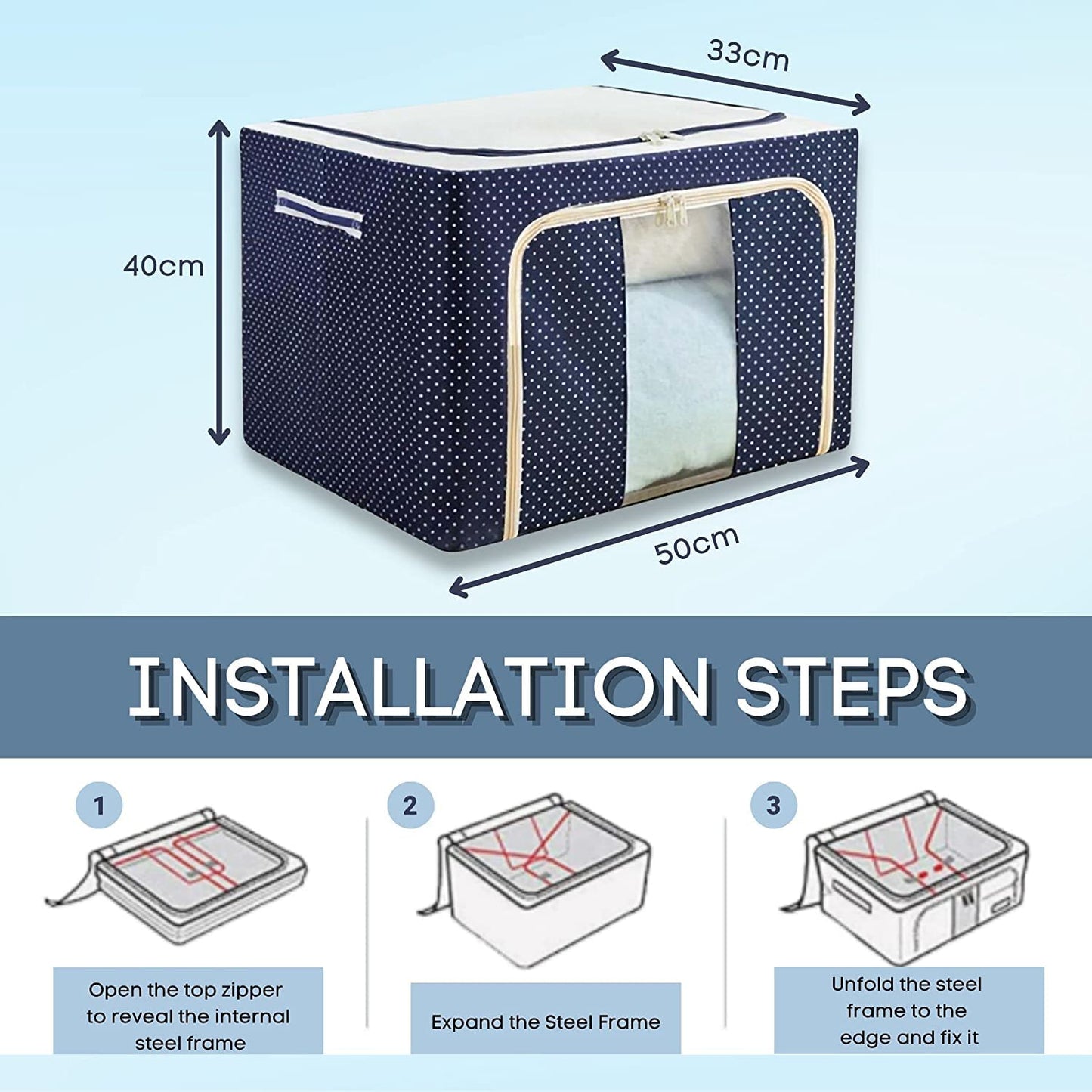 Cloth Storage Box 66 Ltr Capacity