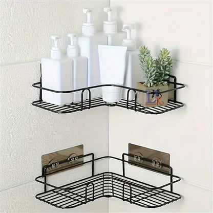 Steel-Based Corner Wall Mounted Shelfs (Self-Adhesive)