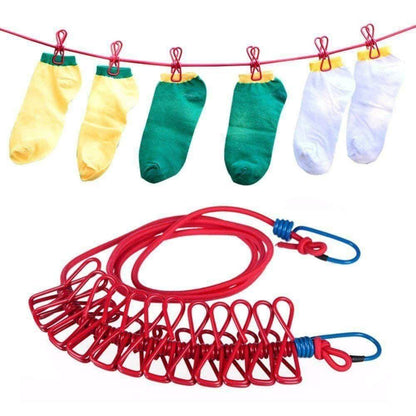 Cloth Line with Clip | Dori with Clip | Cloth Drying Rope with Clips