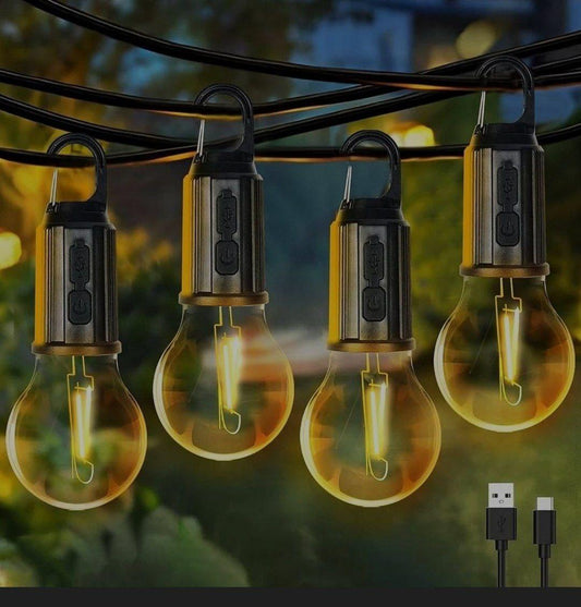 Rechargeable Camping Hanging Bulb with 3 Modes