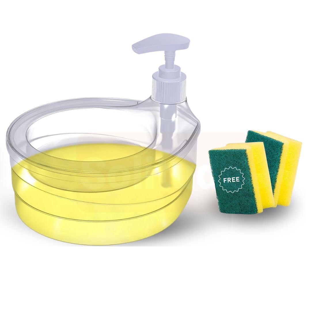 Double Layer Liquid Soap Dispenser with Sponge Holder