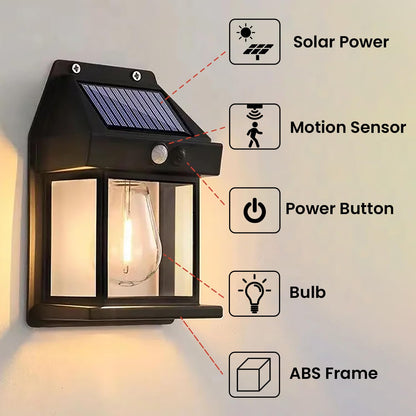 Solar Bulb Wall Light Motion Sensor Light