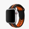 Black-Orange Two Tone Silicone Apple WatchBand (42/44/45/49mm)